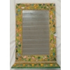 FLORAL FOLK ART WALL MIRROR