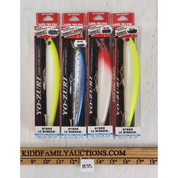 LOT OF 4 - YO-ZURI HYDRO LC MINNOW LURES