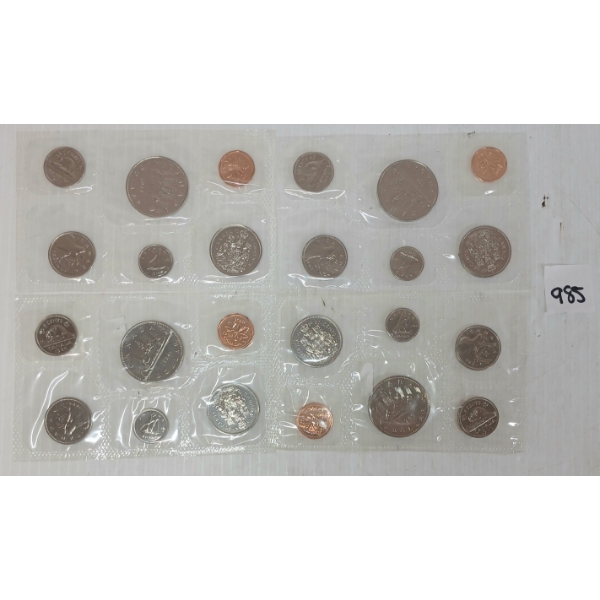 LOT OF 4 - 1983-1986 RCM MINT SETS