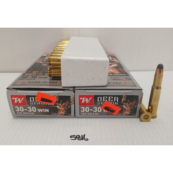 AMMO: 40X WINCHESTER DEER SEASON XP .30-30 WIN - 150GR - POLYMER TIP