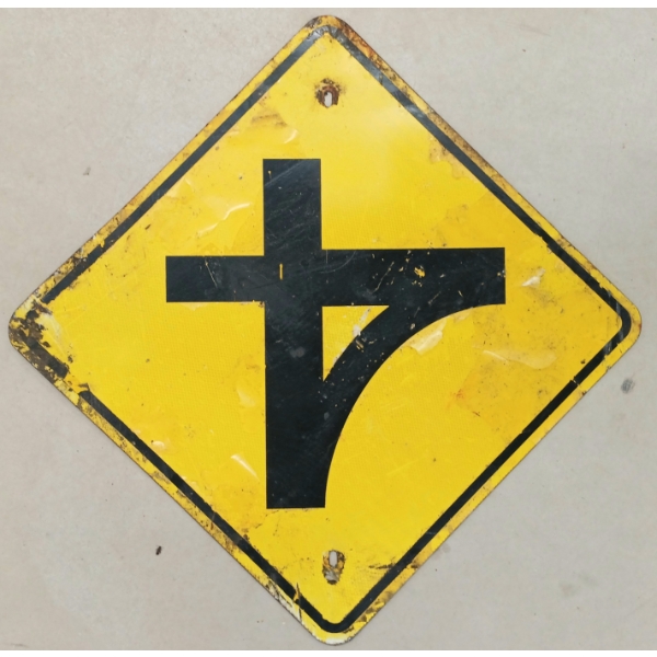 MODIFIED INTERSECTION SIGN - SINGLE SIDED METAL