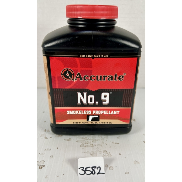 POWDER: APPROX 3/4 LB ACCURATE NO. 9