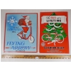 Image 1 : LOT OF 2 - SCHWINN-BUILT BICYCLES & FLYING ARROW SCOOTER EMBOSSED SST SIGNS