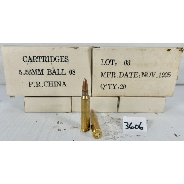 AMMO: 100X 5.56X45 MM - MILITARY FMJ
