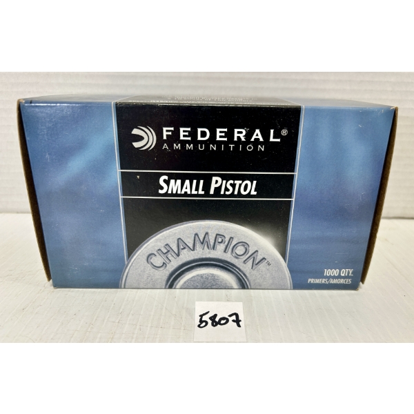 PRIMERS: 1000X FEDERAL NO100 SMALL PISTOL 