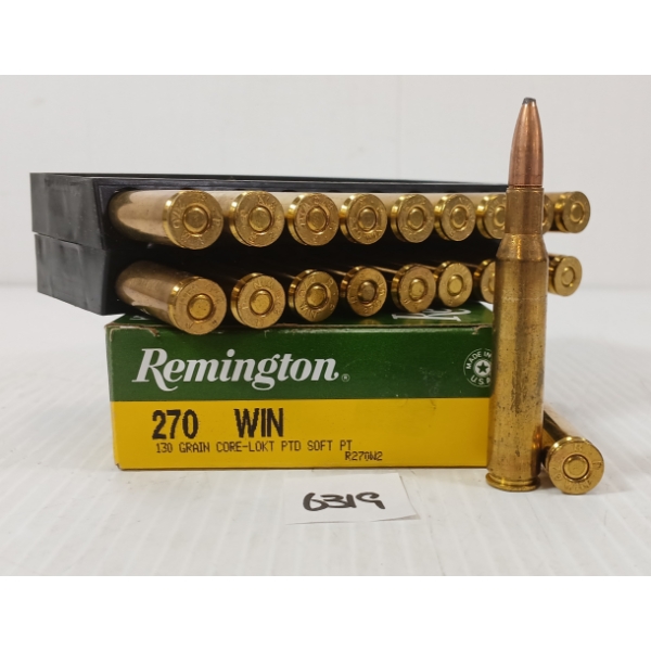 AMMO: 20X REMINGTON .270 WIN - 130GR - CORE-LOKT PTD SOFT PT