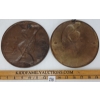 Image 2 : LOT OF 2 - 1917 "LA TERRE" & "LA SOURCE" BRONZE PLAQUES - VICTOR DAVID BRENNER