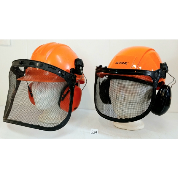 LOT OF 2 - GRIPO & PELTORS PPE HARD HAT W/ EAR PROTECTION