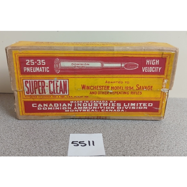 AMMO: 20X DOMINION PNEUMATIC .25-35 - FACTORY SEALED 