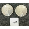 Image 2 : LOT OF 2 - 1963 CDN SILVER DOLLARS - VOYAGEUR 