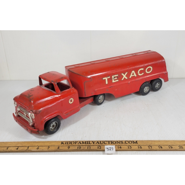 BUDDY L PRESSED STEEL TEXACO TANKER TRUCK