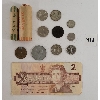 Image 1 : JOB LOT - ROLLS OF CDN 10 & 25 CENT COINS - 1986 CDN BANKNOTE, ETC.