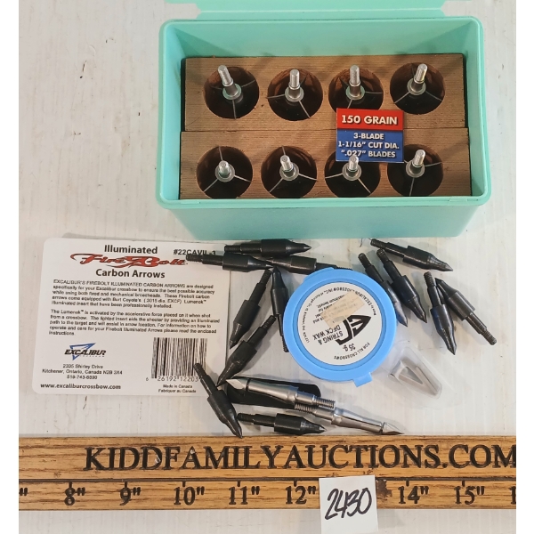 JOB LOT - ARROWHEAD TIPS & WAX - INCL 3 BLADE 150GR