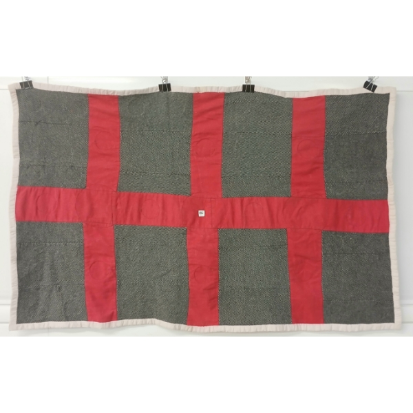 WOOL TOP W/ COTTON BACKING QUILT - MACHINE-QUILTED