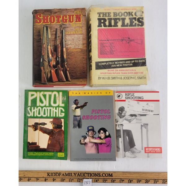 LOT OF 5 - "THE SHOTGUN BOOK", "PISTOL SHOOTING", "RIFLE SHOOTING", ETC