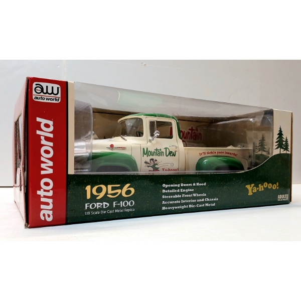 AUTO WORLD DIECAST 1956 MOUNTAIN DEW FORD F-100 - SEALED