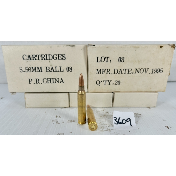 AMMO: 100X 5.56X45 MM - MILITARY FMJ