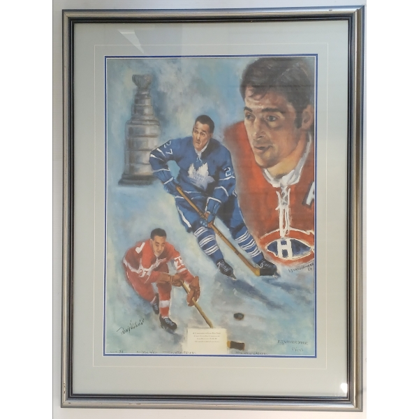 FRANK MAHOVLICH COMMEMORATIVE GOALS PRINT - AUTOGRAPHED & FRAMED