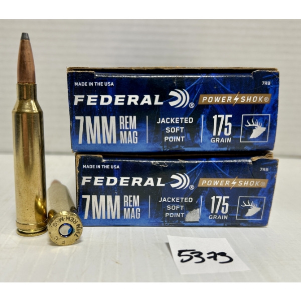 AMMO: 40X FEDERAL 7 MM REM MAG 175GR. SP 