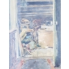 Image 2 : CLUTTERED ATTIC BY M.L. FERNIE - FRAMED GRAPHITE & WATERCOLOUR ON PAPER