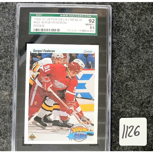1990/91 SERGEI FEDEROV RED WINGS - UPPER-DECK HOCKEY ROOKIE CARD