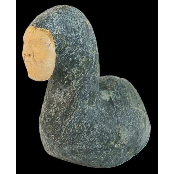 BIRD W/ HUMAN FACE - SIGNED - STONE