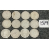 Image 2 : LOT OF 12 - 1940-1965 CDN 25 CENT COINS