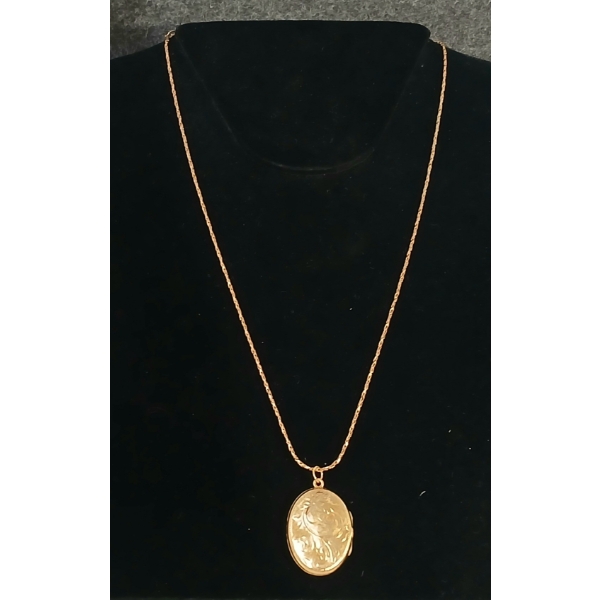 GOLD FILLED LOCKET ON CHAIN