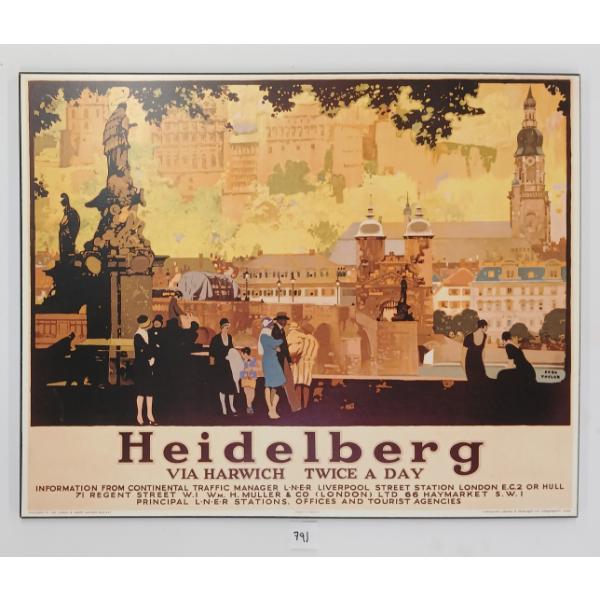 "HEIDELBERG" BY FRED TAYLOR(1875 - 1963) - PRINT ON BOARD