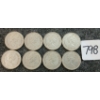 Image 2 : LOT OF 8 - 1968 CDN 25 CENT COINS