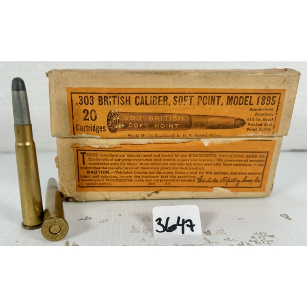 AMMO: 14X WRA CO .303 BRIT - 215 GR SP