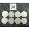 Image 2 : LOT OF 8 - 1943-1966 CDN 25 CENT COINS