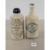 LOT OF 2 - J.G. DERWIN & J. LADD'S GLAZED CERAMIC BOTTLES