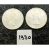 Image 2 : LOT OF 2 - 1963 CDN SILVER DOLLARS - VOYAGEUR 