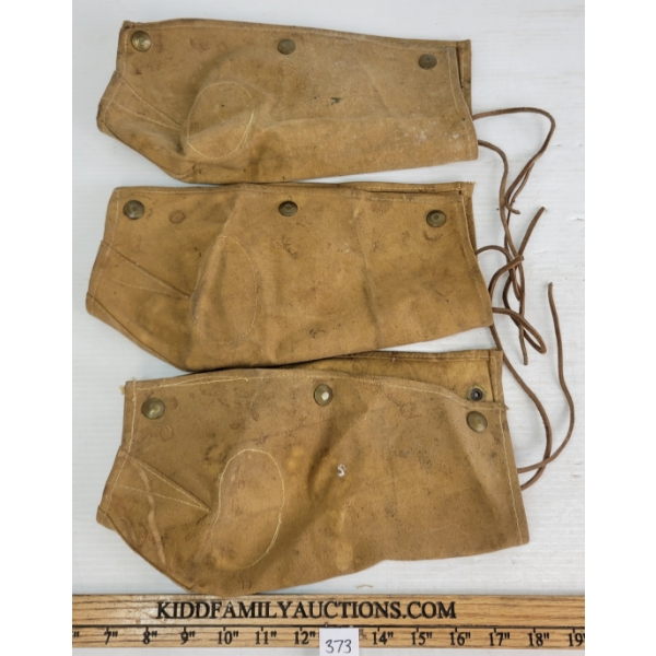 LOT OF 3 - 1943 CDN WOODS MFG. CO. LTD ENFIELD RIFLE BREECH COVERS