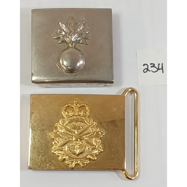 LOT OF 2 - CDN FORCES TRIFORCE & GRENADIERS BELT BUCKLES