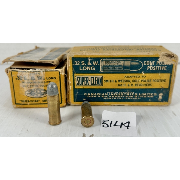 AMMO: APPROX 90X CIL .32 S&W LONG 98GR. LRN 