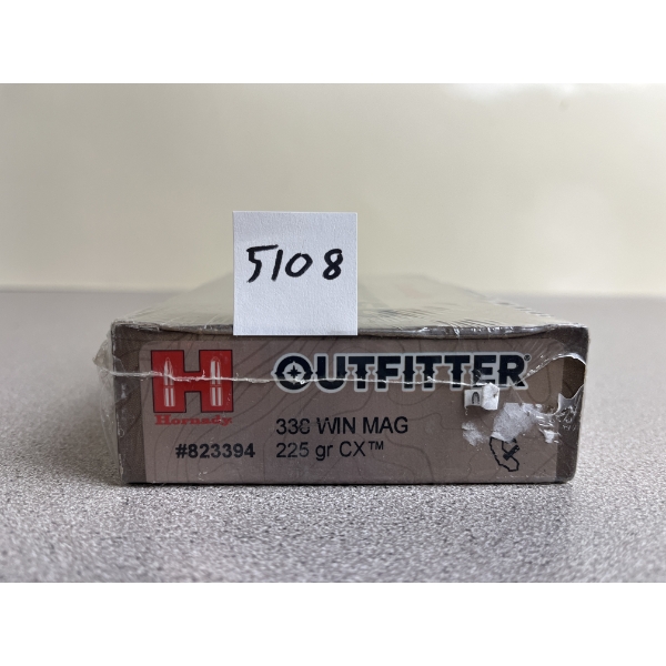 AMMO: 20X HORNADY .338 WIN MAG 225GR. CX - SEALED