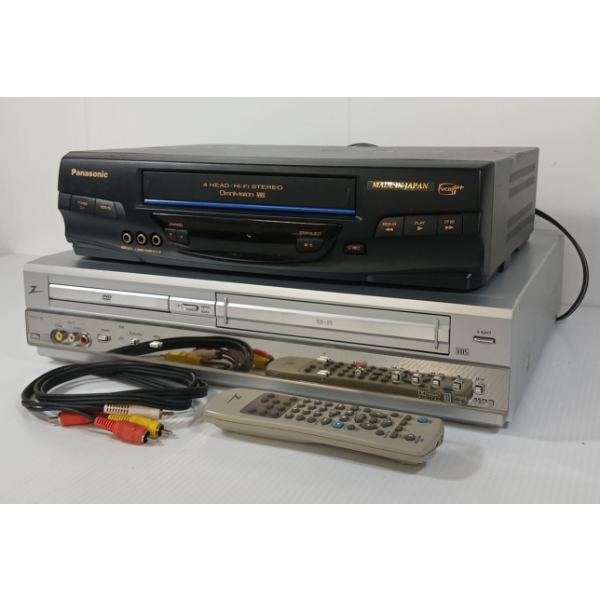 LOT OF 2 - PANASONIC PV-V4530-K & ZENITH XBV243C VCR / DVD COMBO