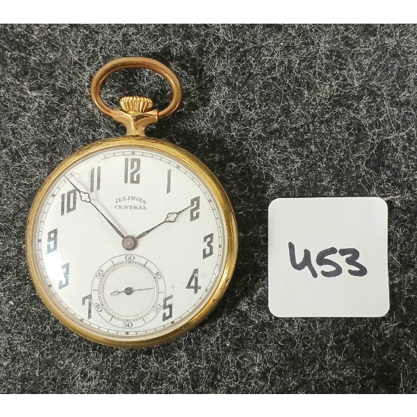 ILLINOIS 17J 10K GOLD FILLED POCKET WATCH - MODEL 3 - GRADE 405