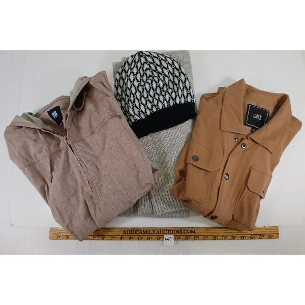 LOT OF 4 - WOMEN'S MINIMUM BERM SCARF, RUBINA HAT, INSIGHT & OBEY LIGHT JACKETS