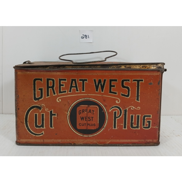 GREAT WEST CUT PLUG TOBACCO TIN
