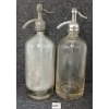Image 1 : LOT OF 2 - JOE SLUTZKY & PH. PFEIFER JR - CLEAR ACID-ETCHED - SELTZER BOTTLES