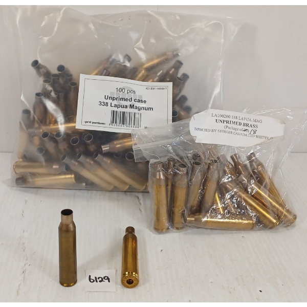 BRASS: 118X .PRVI PARTIZAN .338 LAPUA MAG - UNPRIMED - SEALED