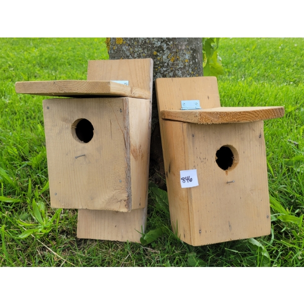 LOT OF 2 - HANDMADE BIRDHOUSES 