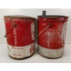Image 4 : LOT OF 2 - WHITE ROSE MOTOR OIL CANS - 5 GAL