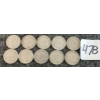 Image 2 : LOT OF 10 - 1940 CDN 10 CENT COINS