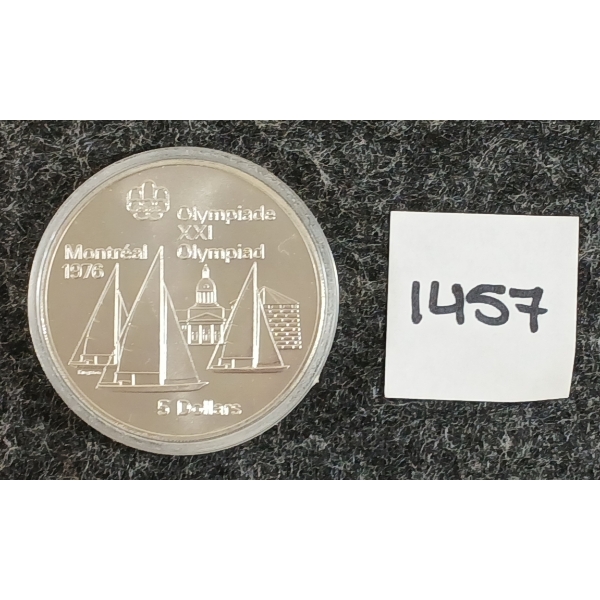 1976 CDN MONTREAL OLYMPIAD $5 SILVER COIN