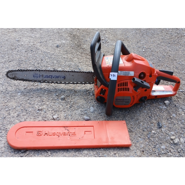 HUSQVARNA 120 MARK II GAS CHAIN SAW W/ COVER