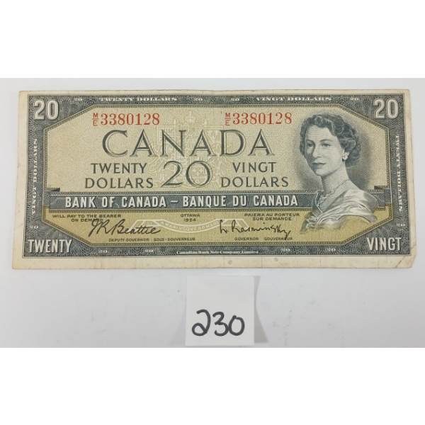 1954 CDN $20 BANKNOTE